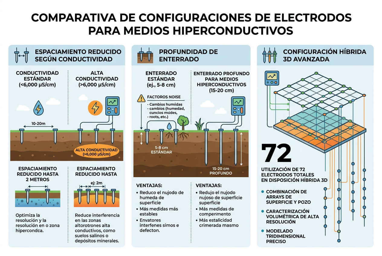 Infografía protocolo caracterización relaves tomografía eléctrica